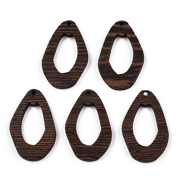 

PandaHall Natural Wenge Wood Pendants, Undyed, Teardrop Frame Charms, Coconut Brown, 38.5x24x3.5mm, Hole: 2mm Wood Teardrop