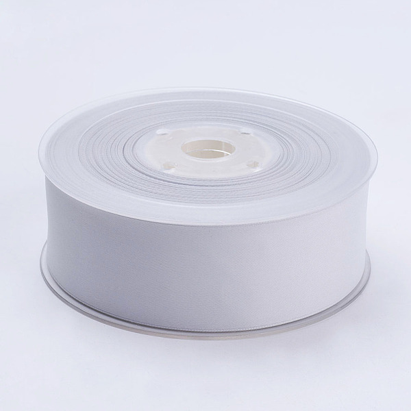 

PandaHall Double Face Matte Satin Ribbon, Polyester Satin Ribbon, WhiteSmoke, (1-1/4 inch)32mm, 100yards/roll(91.44m/roll) Polyester None..., White