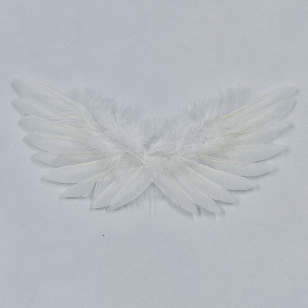 

PandaHall Mini Doll Angel Feather Wing, with Polyester Rope, for DIY Makings Doll Photography Props Decorations Accessories, White...