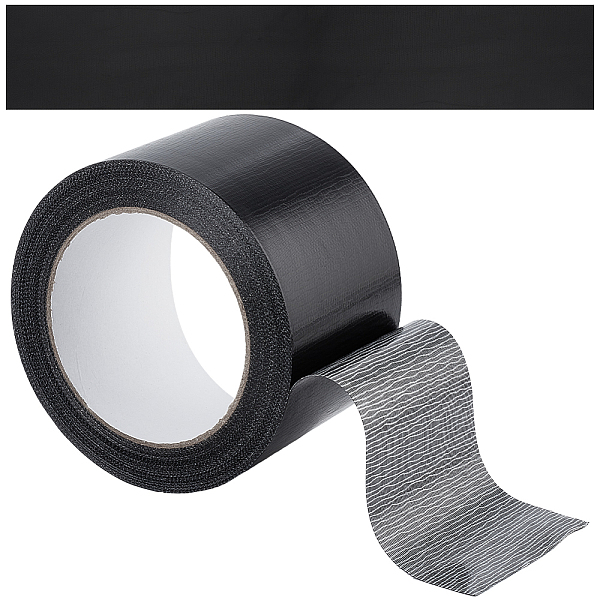 

PandaHall Adhesive Patch Tape, Floor Marking Tape, for Fixing Carpet, Clothing Patches, Black, 70x0.3mm, about 20m/roll Plastic Flat Black