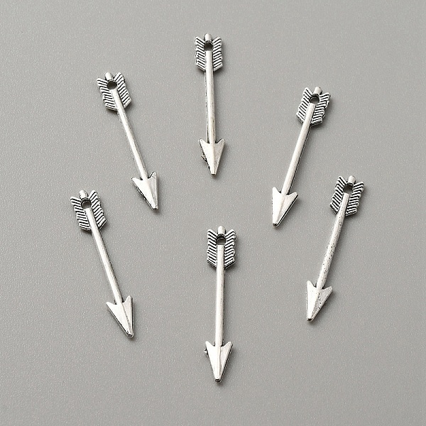 

PandaHall Zinc Tibetan Style Alloy Pendants, Arrow Charm, Antique Silver, 30x5x1.5mm, Hole: 1.4mm Alloy Arrow