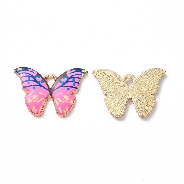 

PandaHall Alloy Enamel Pendants, Light Gold, Cadmium Free & Nickel Free & Lead Free, Butterfly Charm, Pearl Pink, 15x21.5x1.5mm, Hole: 2x3mm...