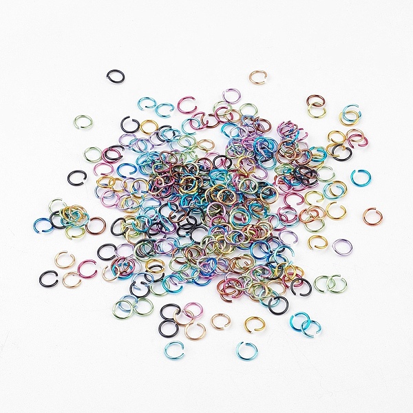 

PandaHall Aluminum Wire Open Jump Rings, Ring, Mixed Color, 20 Gauge, 6x0.8mm, Inner Diameter: 5mm, about 860pcs/20g Aluminum Multicolor