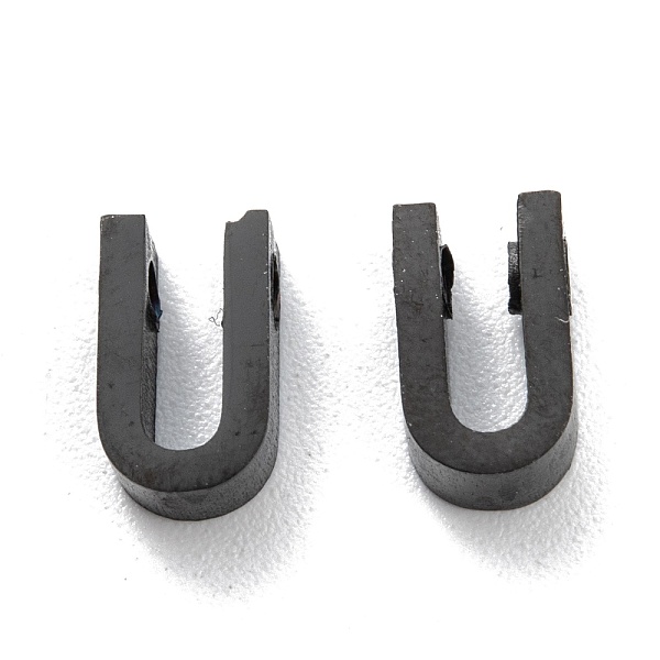 

PandaHall 304 Stainless Steel Charms, Alphabet, Electrophoresis Black, Letter.U, 8x4.5x3mm, Hole: 1.8mm 304 Stainless Steel Letter U