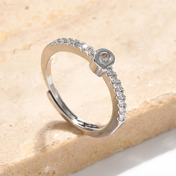 S925 スターリングシルバー調節可能な女性用レターリング