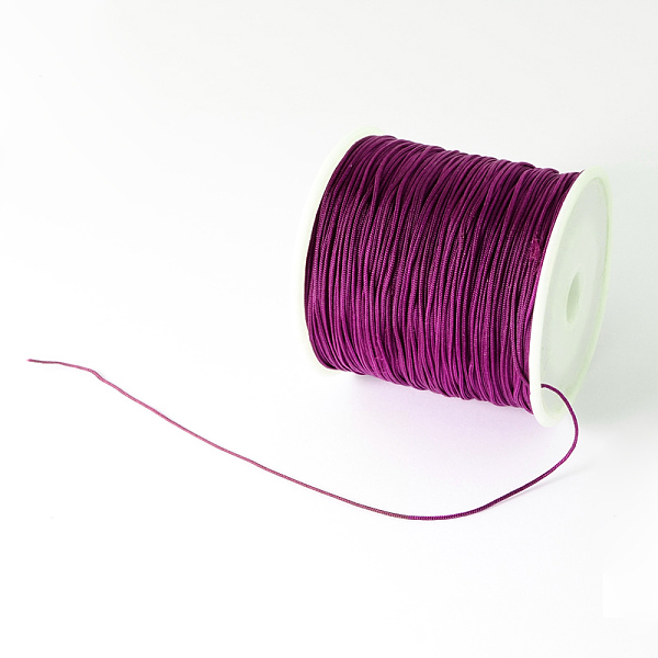 

PandaHall Braided Nylon Thread, Chinese Knotting Cord Beading Cord for Beading Jewelry Making, Purple, 0.5mm, about 150yards/roll Nylon...