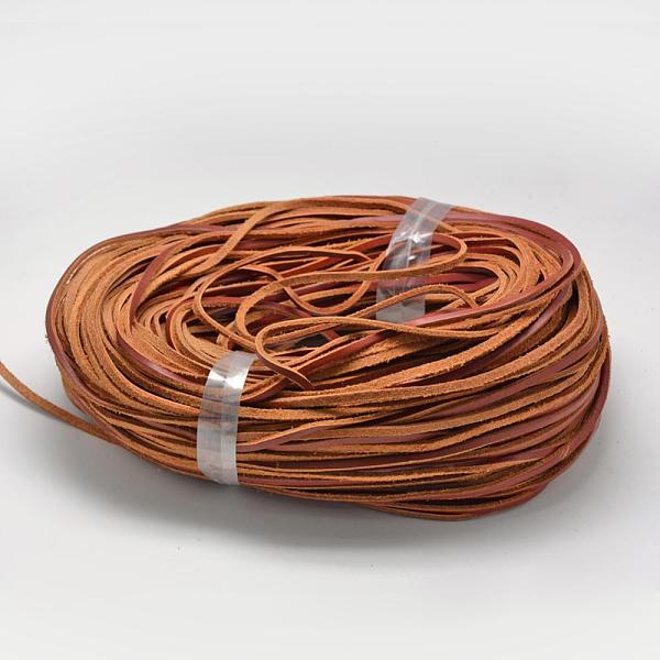 

PandaHall Leather Cords, Chocolate, 3x2mm, about 100yards/bundle(300 feet/bundle) Leather Flat Brown