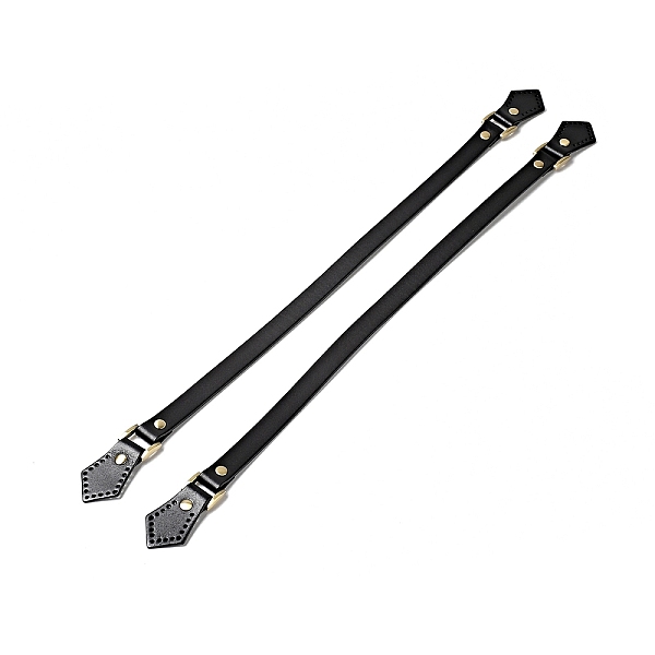 

PandaHall Cowhide Leather Sew On Bag Handles, with Alloy Findings, Bag Strap Replacement Accessories, Black, 57.6x3.6x1.05cm, Hole: 1.8mm...