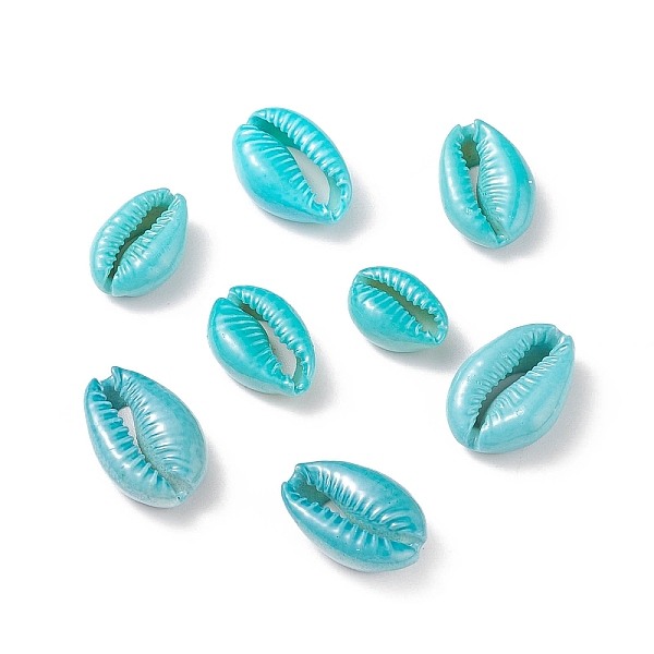 

PandaHall Cowrie Shell Beads, Spray Painted, Dark Turquoise, 14~20x9.5~13x5.5~6mm Cowrie Shell Shell Shape