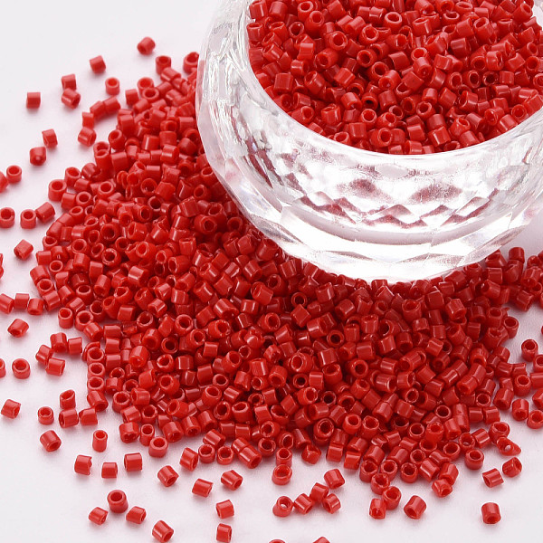 

PandaHall Glass Cylinder Beads, Seed Beads, Opaque Colours, Round Hole, Red, 1.5~2x1~2mm, Hole: 0.8mm, about 8000pcs/bag, about 1pound/bag...