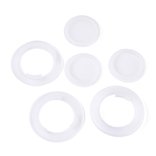 

PandaHall Plastic Cover, Flat Round, White, 65x14mm Plastic Flat Round White