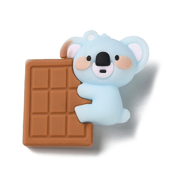 

PandaHall PVC Plastic Pendants, Koala Charm, Chocolate, 45x48x20mm, Hole: 3.5mm PVC Food Cyan