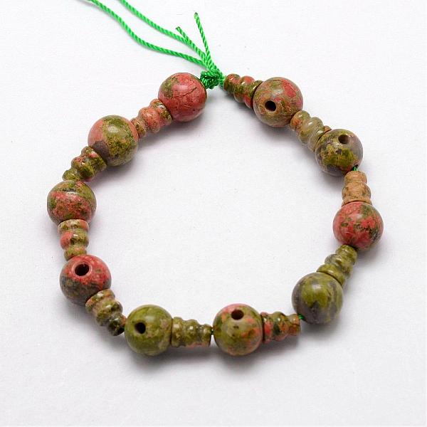 

PandaHall Natural Unakite 3-Hole Guru Bead Strands, for Buddhist Jewelry Making, T-Drilled Beads, 16.5~18mm, Hole: 2~3mm, 2pcs/set...