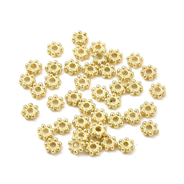 

PandaHall CCB Plastic Spacer Beads, Flower, Gold, 4x1.5mm, Hole: 1.2mm Plastic Flower Gold