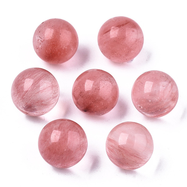 

PandaHall Cherry Quartz Glass Beads, No Hole/Undrilled, Round, 8mm Cherry Quartz Glass Round