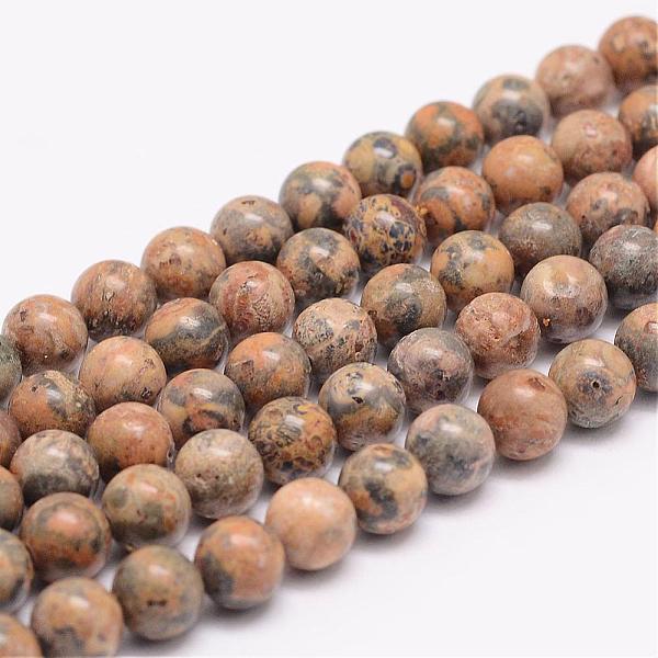 

PandaHall Natural Yellow Leopard Skin Jasper Bead Strands, Round, 6mm, Hole: 1mm, about 63pcs/strand, 15.5 inch Leopard Skin Jasper Round