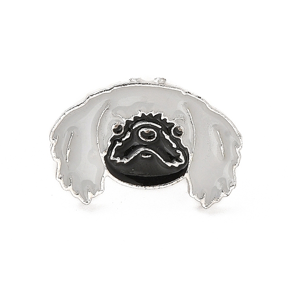 

PandaHall Dog Enamel Pin with Brass Butterfly Clutches, Alloy Badge for Backpack Clothing, Pekingese, 16.5x24.5x10mm Alloy+Enamel Dog