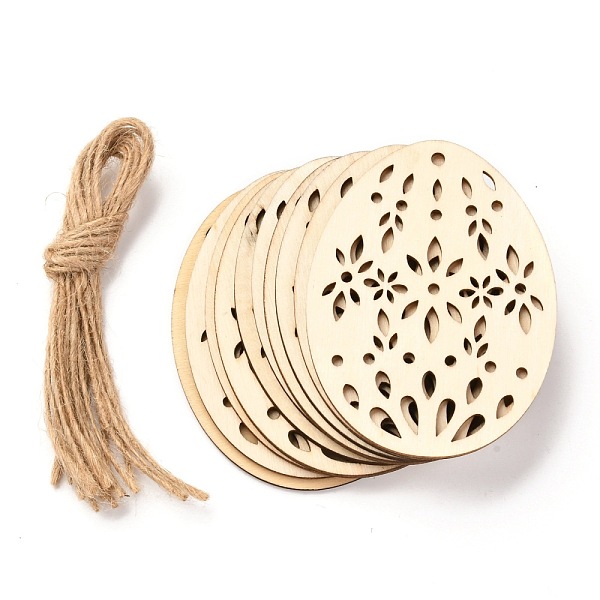 

PandaHall DIY Egg Shape Handmade Hollow Out Graffiti Wood, Easter Theme Pendant Decorations, Flower Pattern, 8x6x0.2cm, Hole: 3.2mm..., Orange