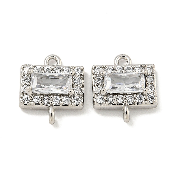 

PandaHall Brass Pave Clear Cubic Zirconia Connector Charms, Rectangle Links, Platinum, 11x10x4mm, Hole: 1mm Brass+Cubic Zirconia Rectangle...