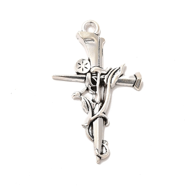 

PandaHall Alloy Pendants, Cross, Antique Silver, 38x23.5x3mm, Hole: 2.1mm Alloy Cross