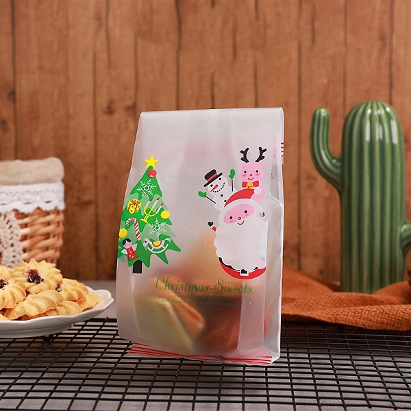 

PandaHall Plastic Bag, Treat Bag, Christmas Theme, Bakeware Accessoires, for Mini Cake, Cupcake, Cookie Packing, Excluding Stickers...