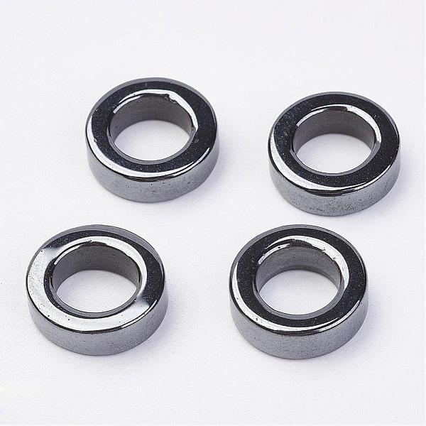

PandaHall Non-magnetic Synthetic Hematite Beads, Ring/Circle, 12.5x4mm, Hole: 7.5mm Non-magnetic Hematite Ring Black