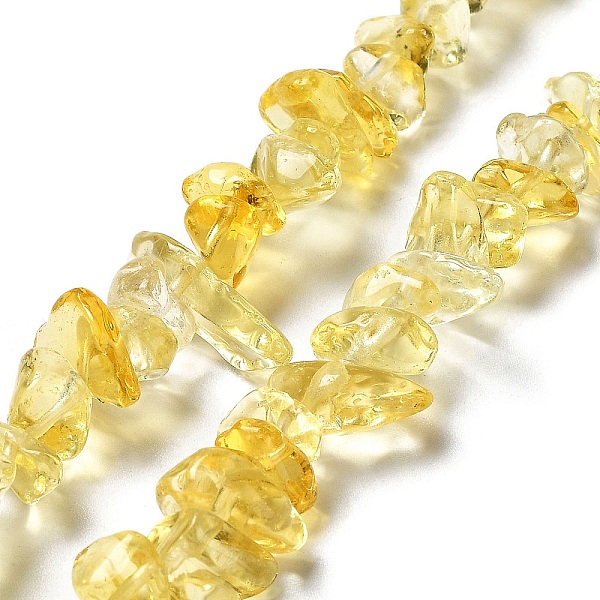 

PandaHall Handmade Lampwork Beads Strands, Chip, Yellow, 2.5~8x6~15x5~8mm, Hole: 0.9mm, 31.10~31.50''(79~80cm) Lampwork Chip Yellow