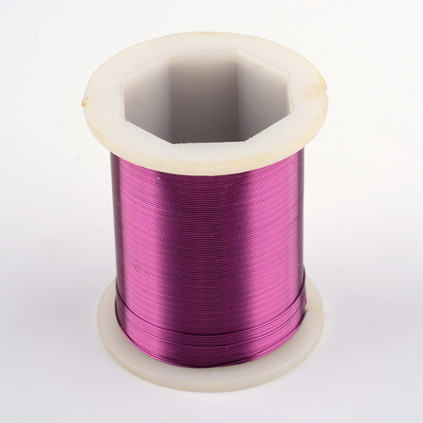 

PandaHall Round Copper Jewelry Wire, Purple, 0.3mm, about 164.04 Feet(50m)/roll Copper Round Purple