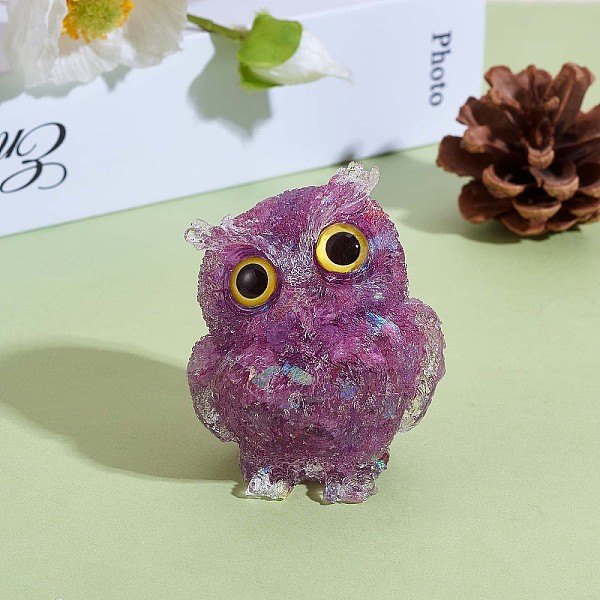 

PandaHall Crystal Owl Figurine Collectible, Crystal Owl Glass Figurine, Crystal Owl Figurine Ornament, for Home Office Decor Gifts Owl..., Purple