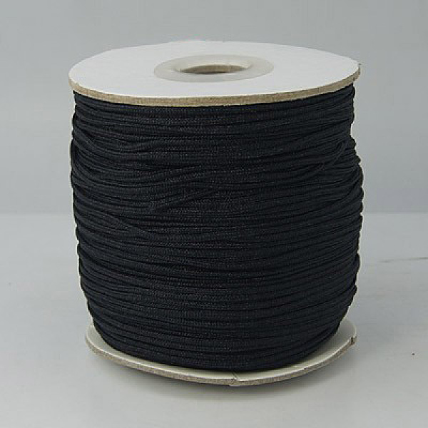 

PandaHall Nylon Thread, Round, Black, 2mm in diameter, about 71.08 yards(65m)/roll Nylon Black