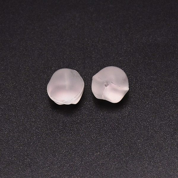 

PandaHall Glass Beads, Nuggets, Half Drilled, for DIY Hair Accessories, Lavender, 13x12x11.5mm, Hole: 1.2mm Glass Nuggets Purple