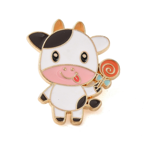 

PandaHall Animal Enamel Pins, Golden Alloy Brooches for Backpack Clothes, Cattle, 30x26x2mm Alloy+Enamel Cattle