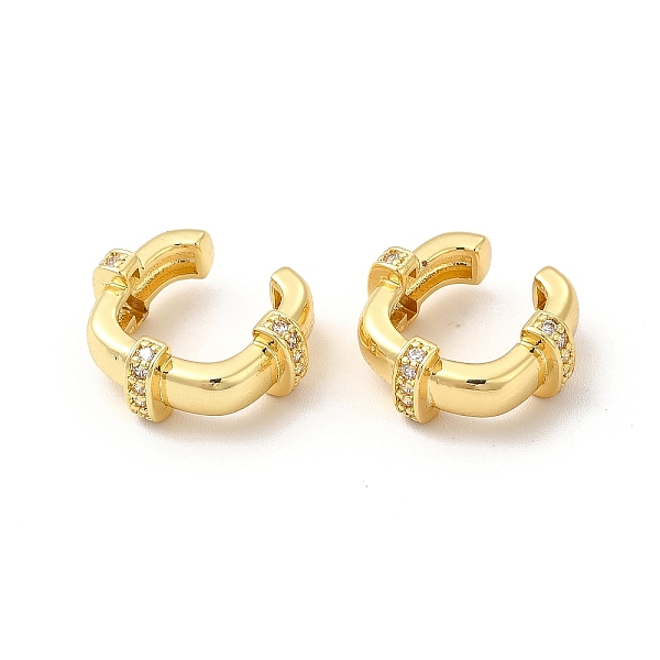 

PandaHall Square Rack Plating Brass Micro Pave Cubic Zirconia Cuff Earrings for Women, Long-Lasting Plated, Lead Free & Cadmium Free, Real...