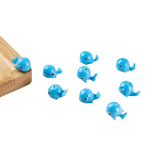 

PandaHall Handmade Lampwork Beads, Whale, Deep Sky Blue, 18x13mm Lampwork Fish