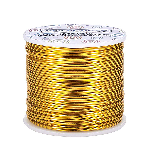 

PandaHall BENECREAT 15 Gauge (1.5mm) Aluminum Wire 220FT (68m) Anodized Jewelry Craft Making Beading Floral Colored Aluminum Craft Wire -..., Yellow
