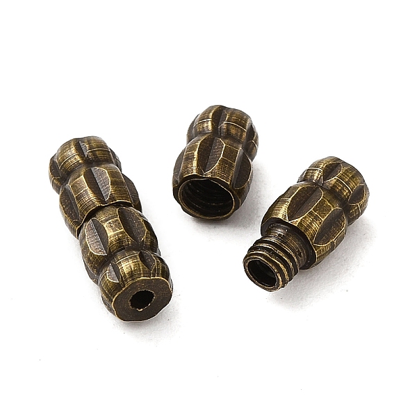 

PandaHall Brass Screw Clasps, Antique Bronze, 10x4mm, Hole: 1mm Brass