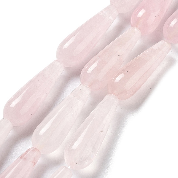 

PandaHall Natural Rose Quartz Beads Strands, Teardrop, 30~30.5x10~10.5mm, Hole: 1.4mm, about 6pcs/strand, 7.13~7.20 inch(18.1~18.3cm) Rose...