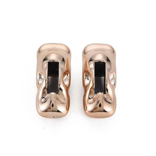 

PandaHall UV Plating Acrylic European Beads, Rectangle, Rose Gold, 21.5x9x10.5mm, Hole: 2.5x8mm Acrylic Rectangle