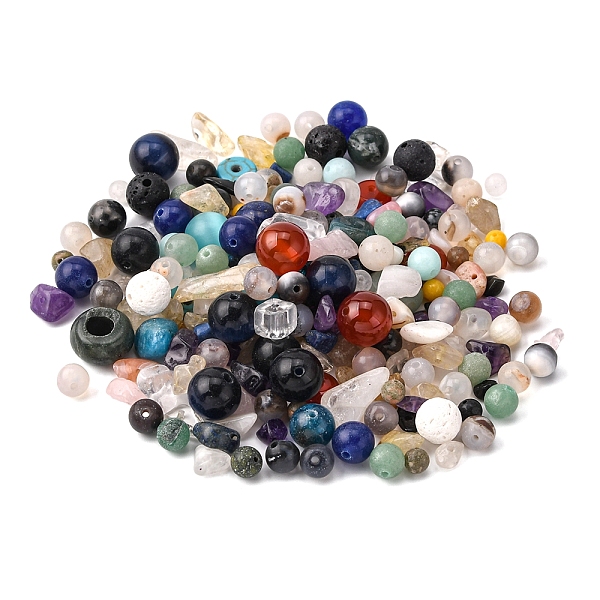 

PandaHall Natural/Synthetic Gemstone Beads, Mixed Shapes, 4.5~25.5x4~19.5x2.5~16.5mm, Hole: 0.8~1.8mm, about 65pcs/200g Mixed Stone Mixed...