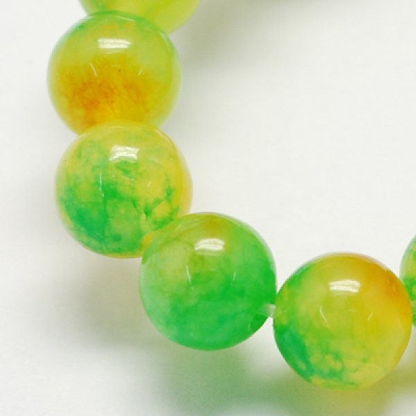 

PandaHall Two Tone Natural Jade Bead Strands, Dyed, Round, Green Yellow, 8mm, Hole: 1mm, about 48pcs/strand, 14.9 inch Other Jade Round...
