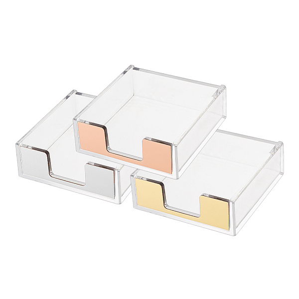 3 porte-bloc-notes adhésif carré en acrylique bicolore ([1] pièce)