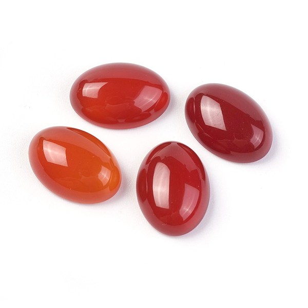 

PandaHall Natural Carnelian Cabochons, Oval, 14x10~10.5x4~5mm Carnelian Oval