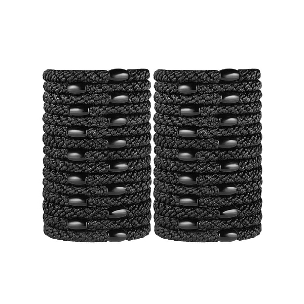 2 Set elastische Haargummis aus Faser