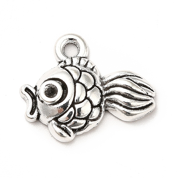 

PandaHall Tibetan Style Alloy Pendants, Goldfish Charms, Antique Silver, 13x17x3.5mm, Hole: 1.6mm Alloy Fish