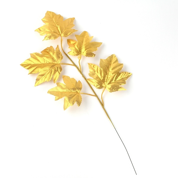 

PandaHall Plastic Artificial Leaf, Maple Leaf, Gold, 496~510x238~255x3mm Plastic Leaf Gold