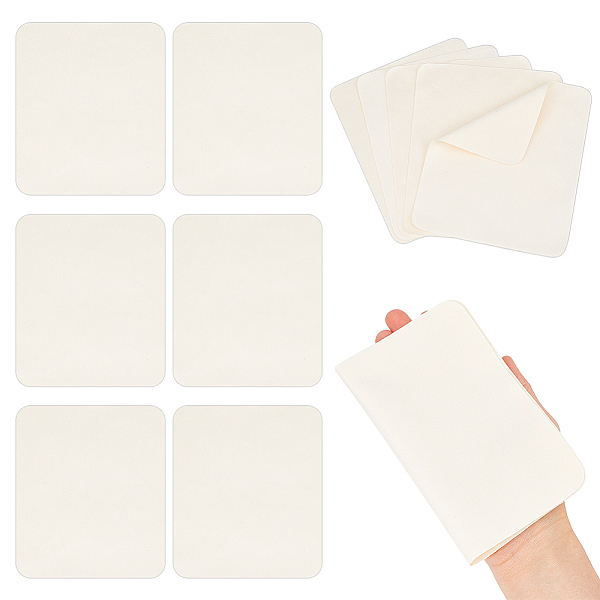 

PandaHall Rectangle Fiber Suede Glasses Cloth, Antique White, 141x169x0.5mm Cloth