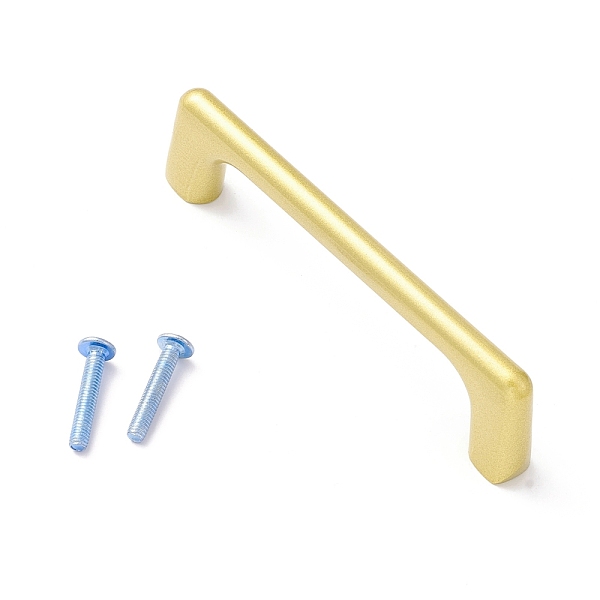 PandaHall Zinc Alloy T Bar Cabinet Door Knobs, Kitchen Drawer Pulls Cabinet Handles, with Iron Screws, Matte Gold Color, 103x10x28.5mm, Hole...