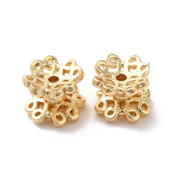 

PandaHall Brass Beads, Chinese Knot, Real 18K Gold Plated, 5.5x4.5mm, Hole: 0.9mm Brass Others