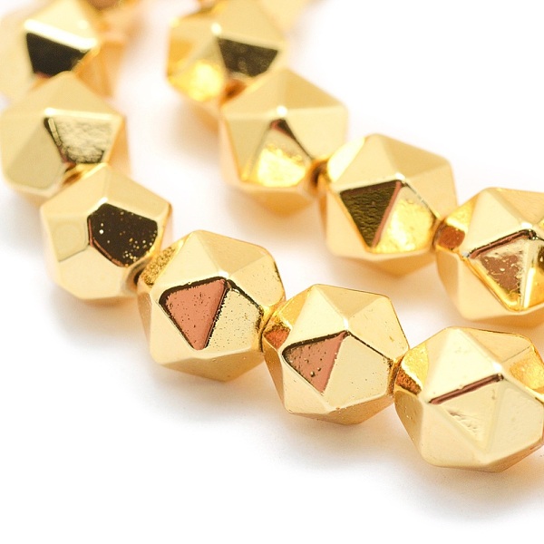 

PandaHall Electroplate Non-magnetic Synthetic Hematite Beads Strands, Star Cut Round Beads, Grade AA, Long-Lasting Plated, Faceted, Golden...