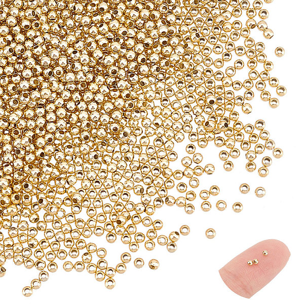 

PandaHall Unicraftale 304 Stainless Steel Beads, Hollow Round, Golden, 2x2mm, Hole: 0.8mm, 1000pcs/box 304 Stainless Steel Round